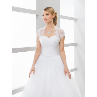 Boléro mariage en tull et dentelle