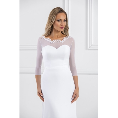 Boléro mariage en tull et dentelle