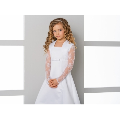 Boléro en satin et dentelle fille Première Communion
