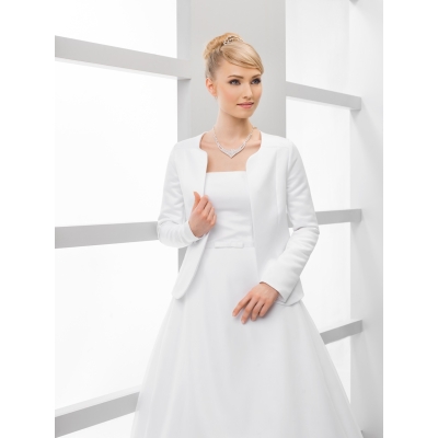 Boléro mariage satin manches