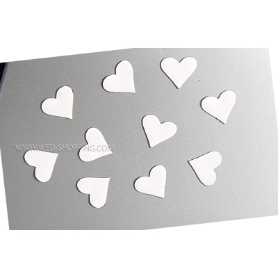 Coeur magnétique voiture mariage blanc