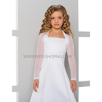 Fille boléro tulle manches longues