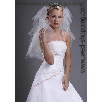 Voile de Mariée - coq avec pétales