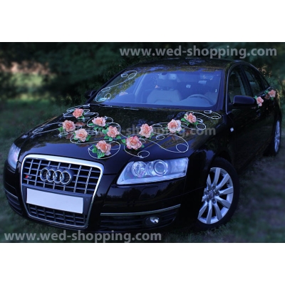 Décoration voiture Salmon roses