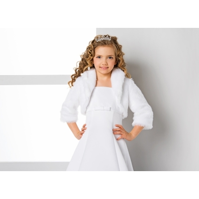 Manches mi-longues 3/4 Fourrure Bolero Première Communion