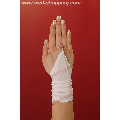 Gants courts avec double draperie