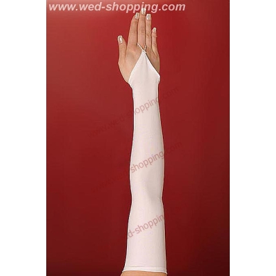 Gants longs en satin, sans doigts
