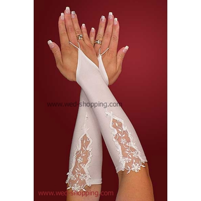 gants pour la mariée avec cristaux