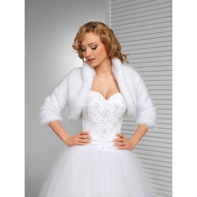Boléro de mariage chaud fourrure