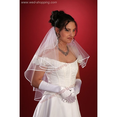 Voile jabot (longueur coude, ceinture)