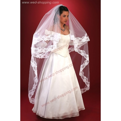 Voile long avec dentelle