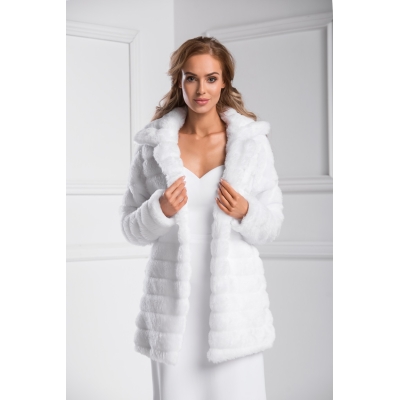 Manteau de mariage pour femme fausse fourrure