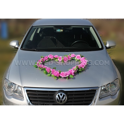 Les roses Mauve pour voiture mariage
