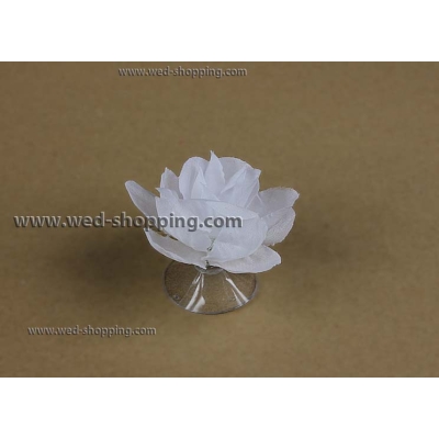 Roses blanches avec des ventouses décoration de voiture balai