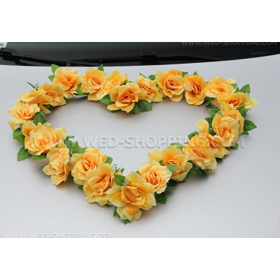 Les roses jaunes pour voiture