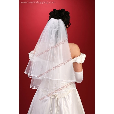 Voile de mariée en bordure de ruban
