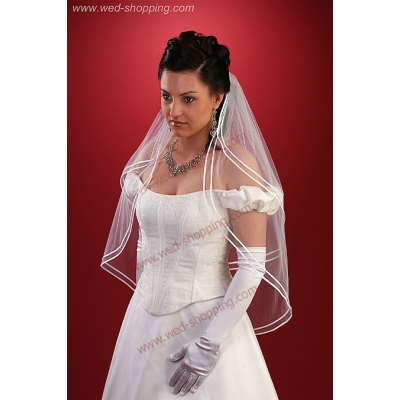 Voile avec bordure de deux rubans