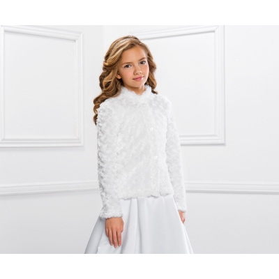 Veste Fausse Fourrure fille Communion Cérémonie Mariage