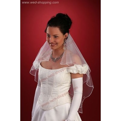 Voile avec cristaux et petites perles Swarovski