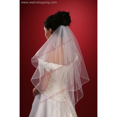 Voile avec cristaux et petites perles Swarovski