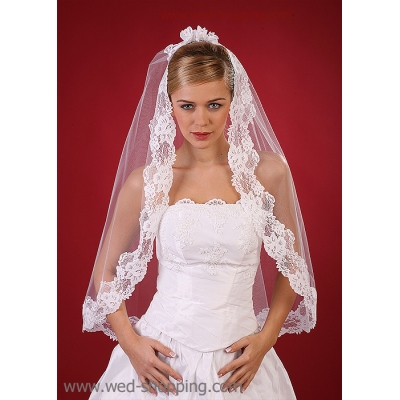 Voile Espagnol avec dentelle - 80 cm