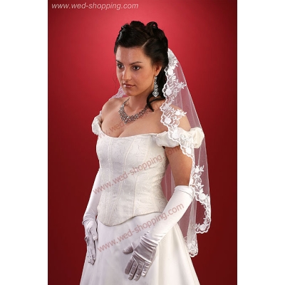 Voile de mariee avec dentelle