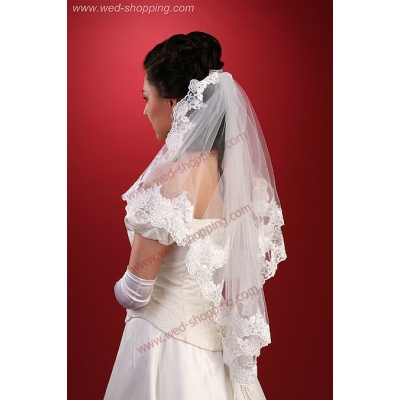 Voile de mariee - argent ancien