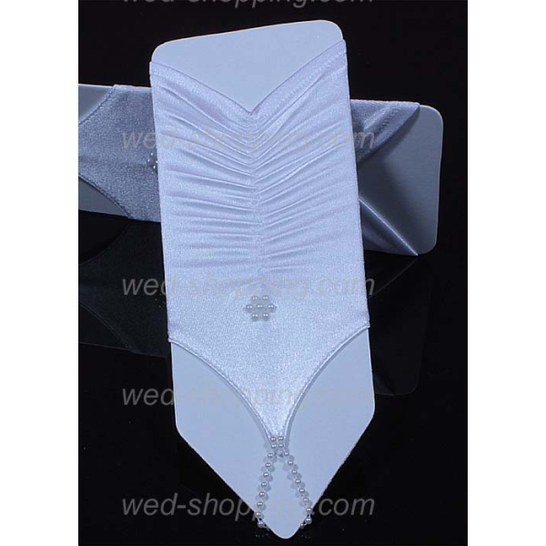 Premičre Communion Gants drapés en satin
