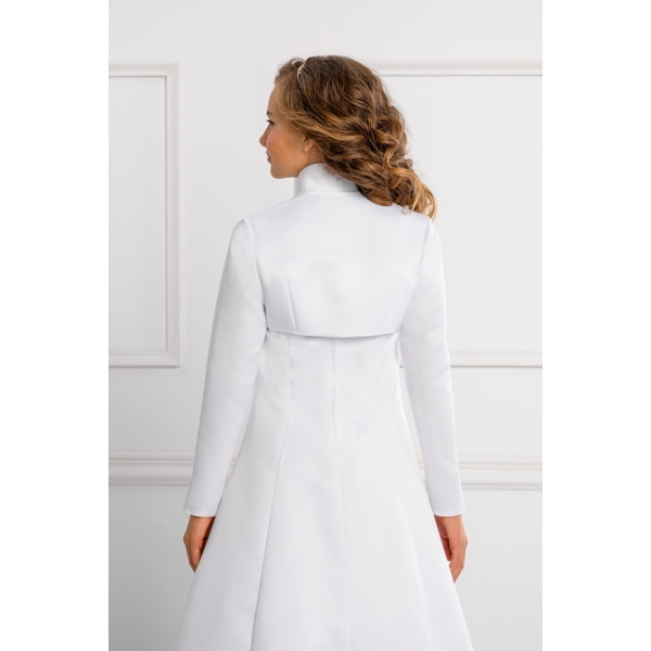 manches longues Boléro veste et satin Communion