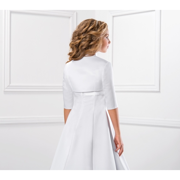 manches 2/3 Boléro veste et satin Communion