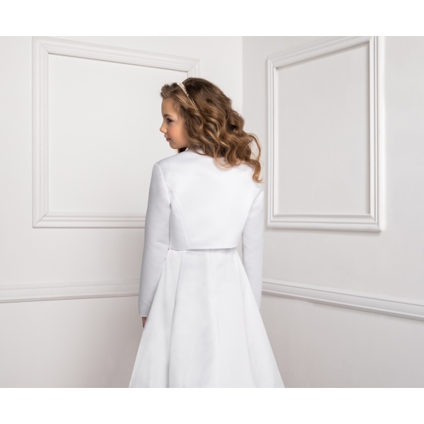 manches longues Boléro en satin Communion cérémonies