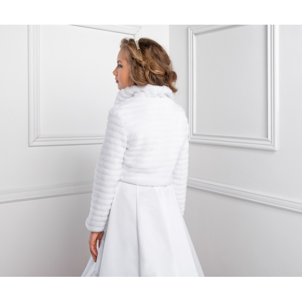 Boléro fille fausse fourrure Cérémonie