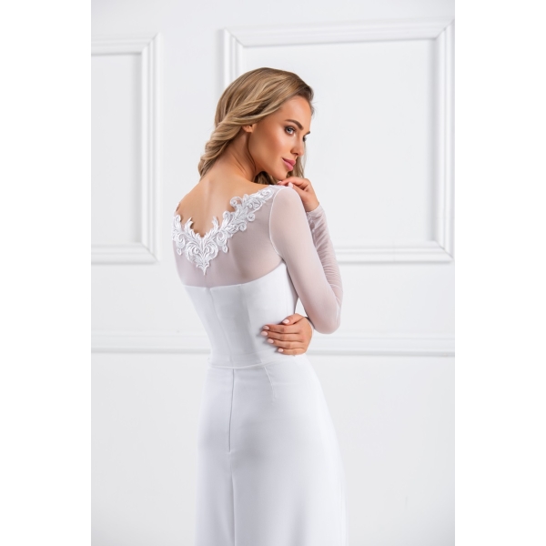 Boléro mariage en tull et dentelle