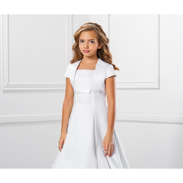 Boléro en satin fille cérémonie fille