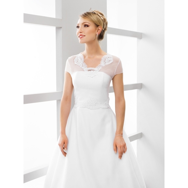 Boléro tulle manches courtes dentelle