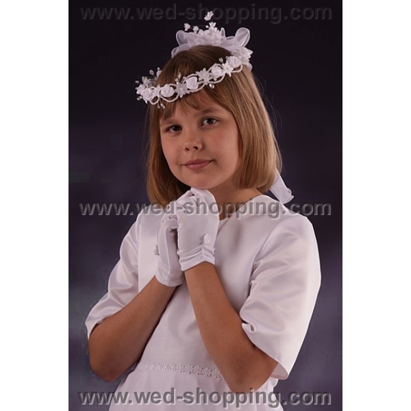 Boléro robe communion manches larges col