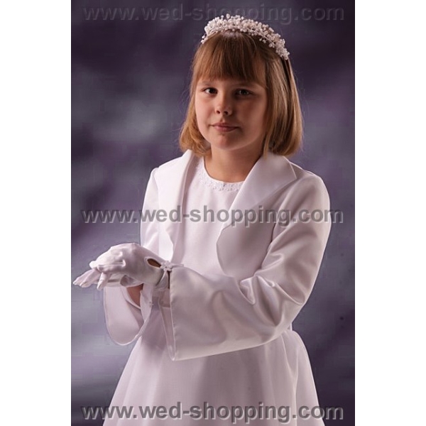 Boléro robe communion manches larges col