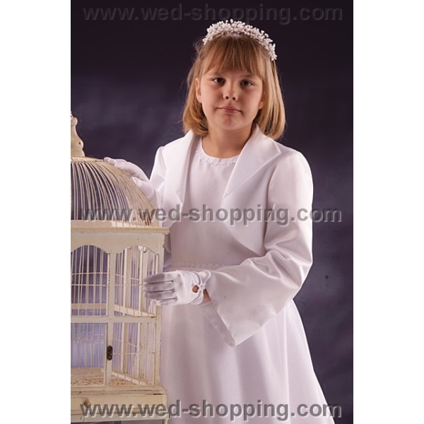 Boléro robe communion manches larges col