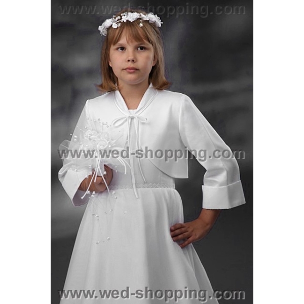 Boléro robe communion manches 3/4