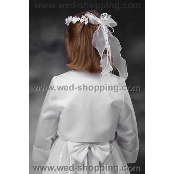 Boléro robe communion manches 3/4