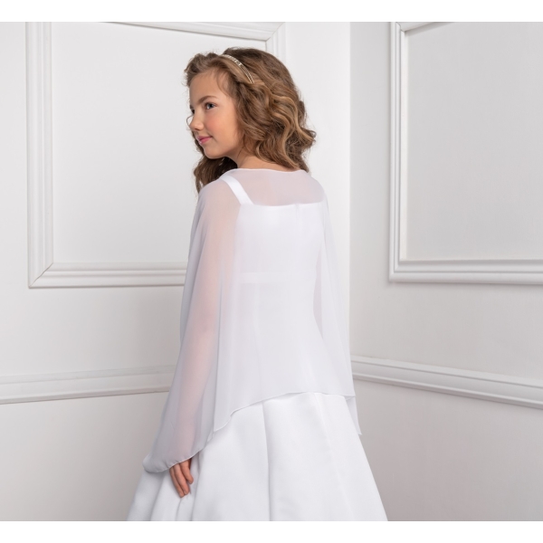 Cape mousseline pour fille Première communion