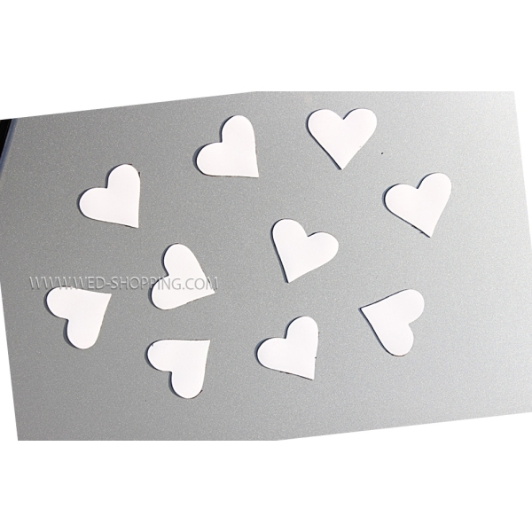 Coeur magnétique voiture mariage blanc
