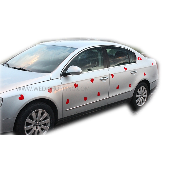 Coeurs magnétique voiture déco autocollant