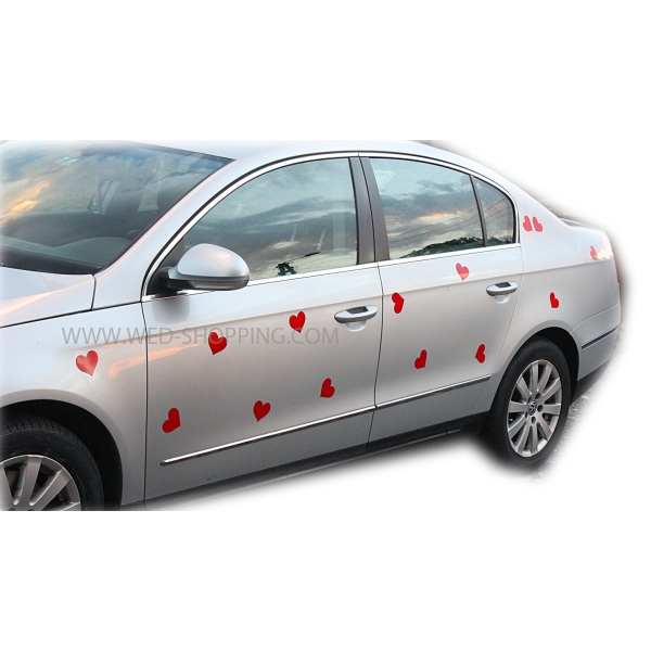 Coeurs magnétique voiture déco autocollant