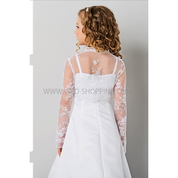 Boléro dentelle fille manches longues