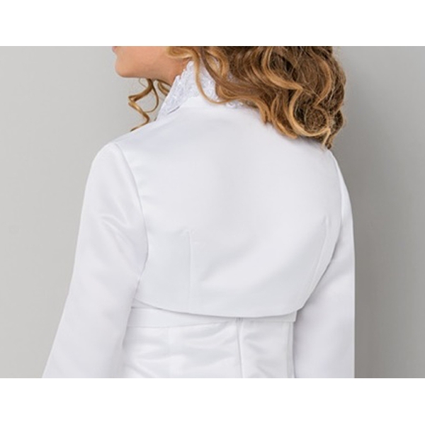 Communion boléro satin dentelle
