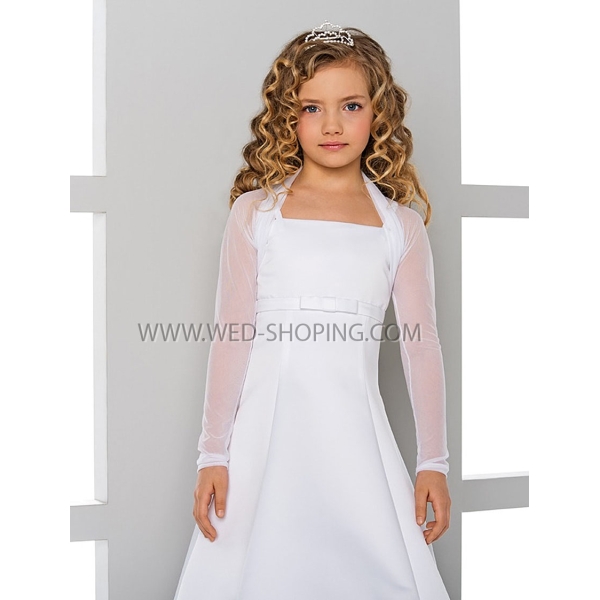 Fille boléro tulle manches longues