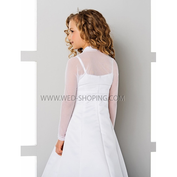 Fille boléro tulle manches longues