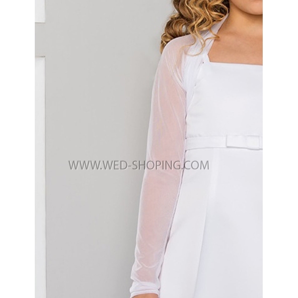 Fille boléro tulle manches longues