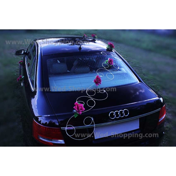 Décoration pour Voiture de Mariage avec roses